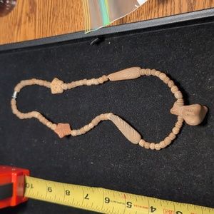 Vintage American Indian Handcrafted Clay Necklace